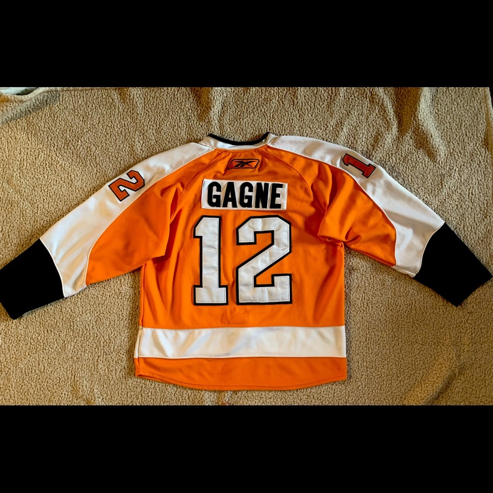 Simon Gagne #12 Long Sleeved Flyers Jersey - size 50 - 2010 Stanley Cup Final